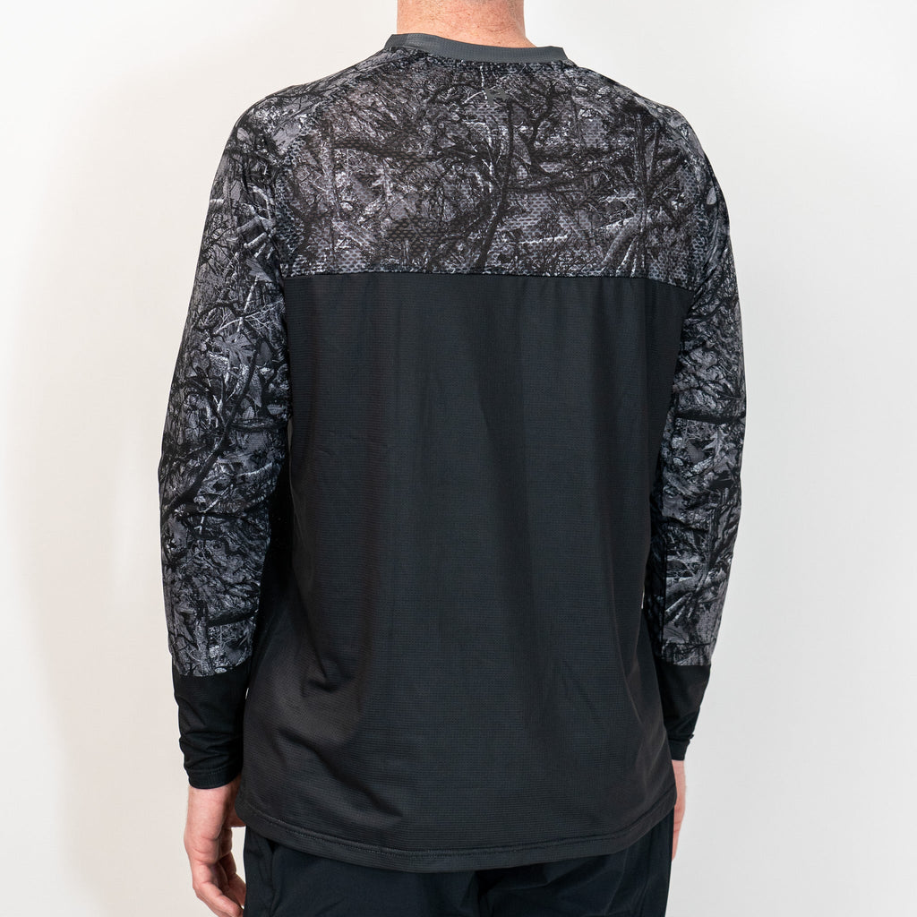 Long Sleeve VenTop Jersey - Grey Timber Camo - UrbanCycling.com