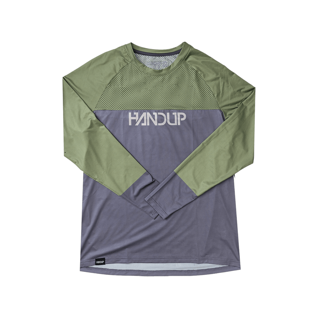 Long Sleeve VenTop Jersey - Moss Green/Steel Grey - UrbanCycling.com