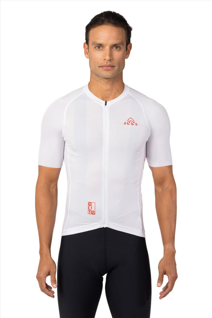 Men's DNA White Elite Cycling Jersey - UrbanCycling.com