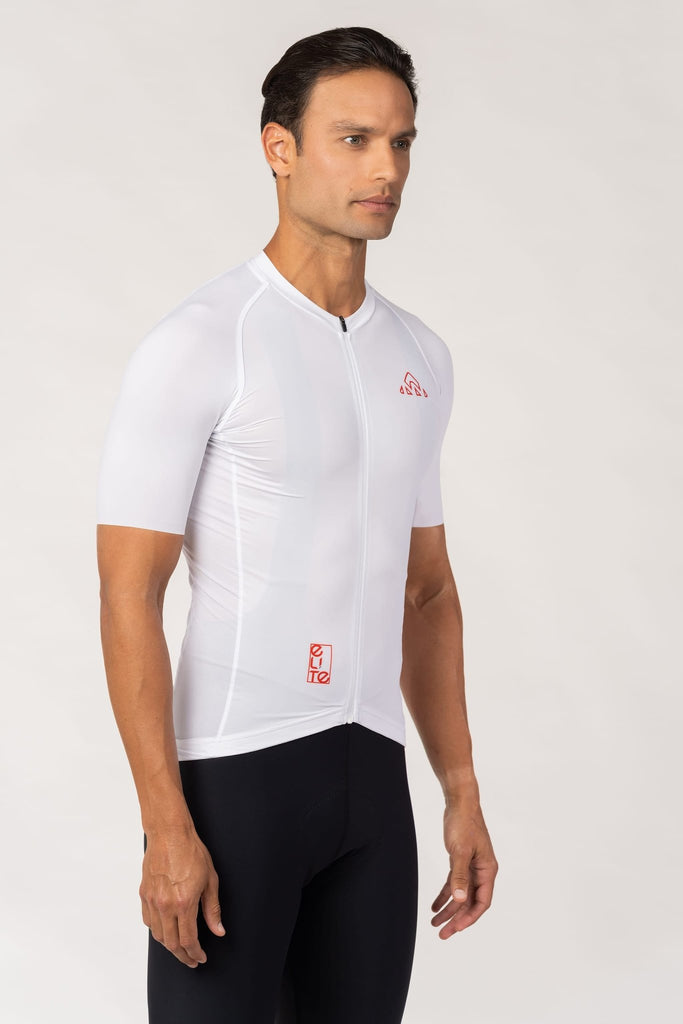 Men's DNA White Elite Cycling Jersey - UrbanCycling.com