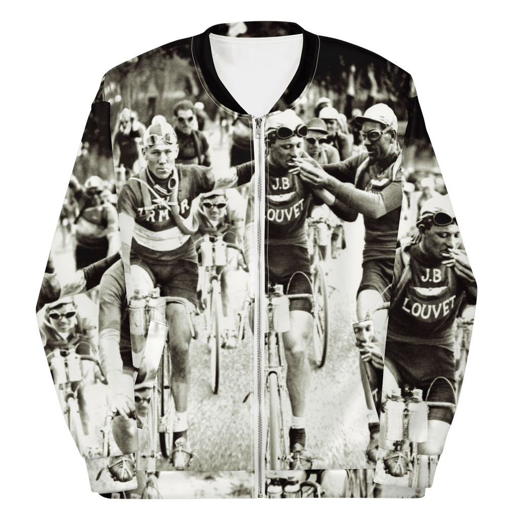 Men's Fleece Jacket - Smokers, A Tour De France Vintage Cycling Scene - UrbanCycling.com