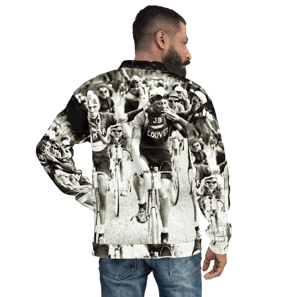 Men's Fleece Jacket - Smokers, A Tour De France Vintage Cycling Scene - UrbanCycling.com