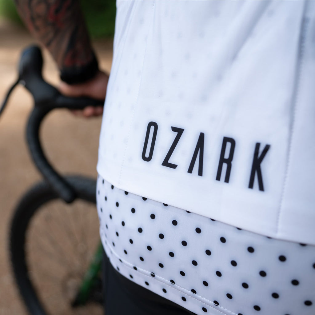 Men's Jersey - White Polka Dot - UrbanCycling.com