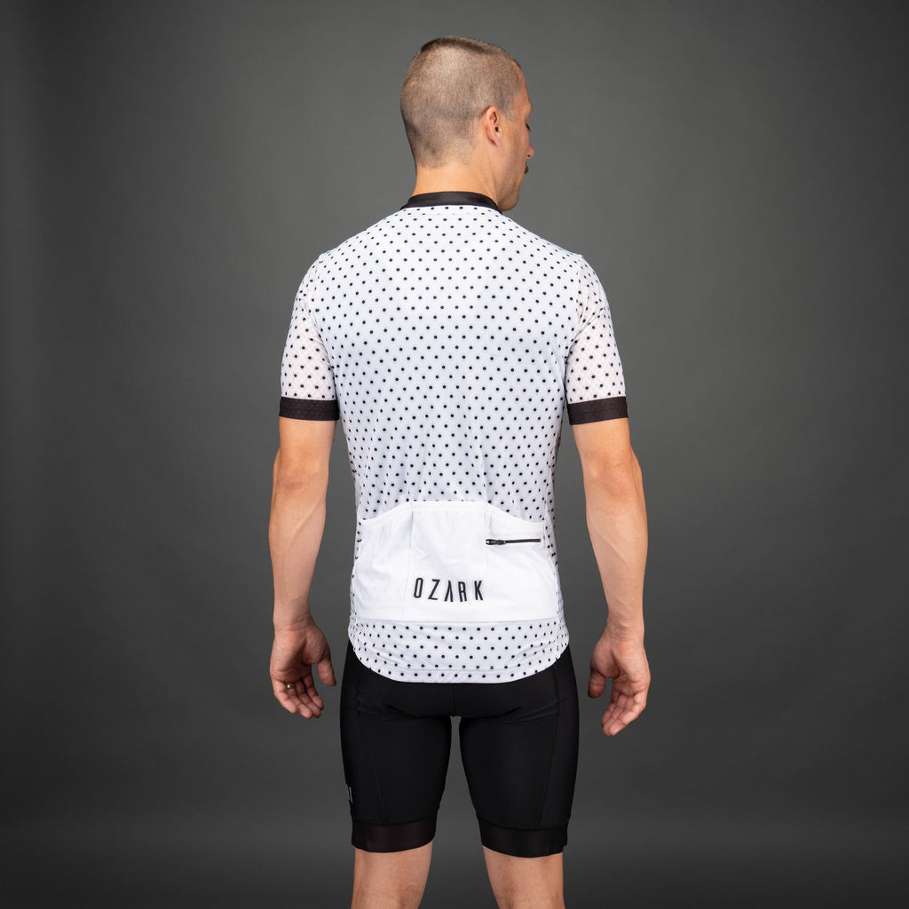 Men's Jersey - White Polka Dot - UrbanCycling.com
