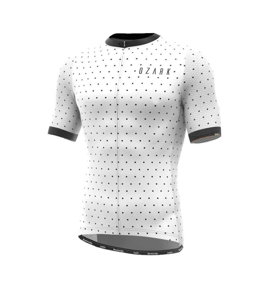 Men's Jersey - White Polka Dot - UrbanCycling.com