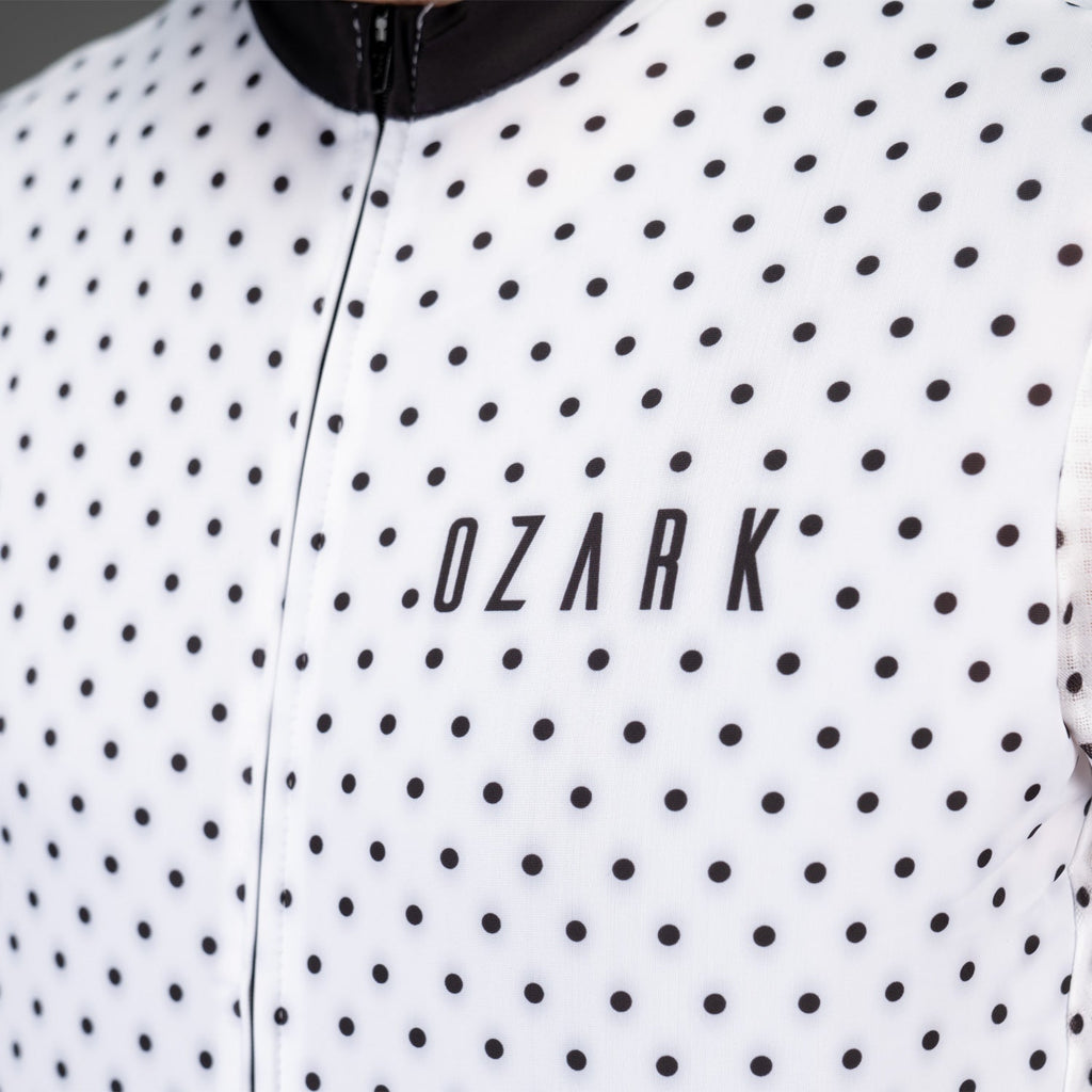 Men's Jersey - White Polka Dot - UrbanCycling.com