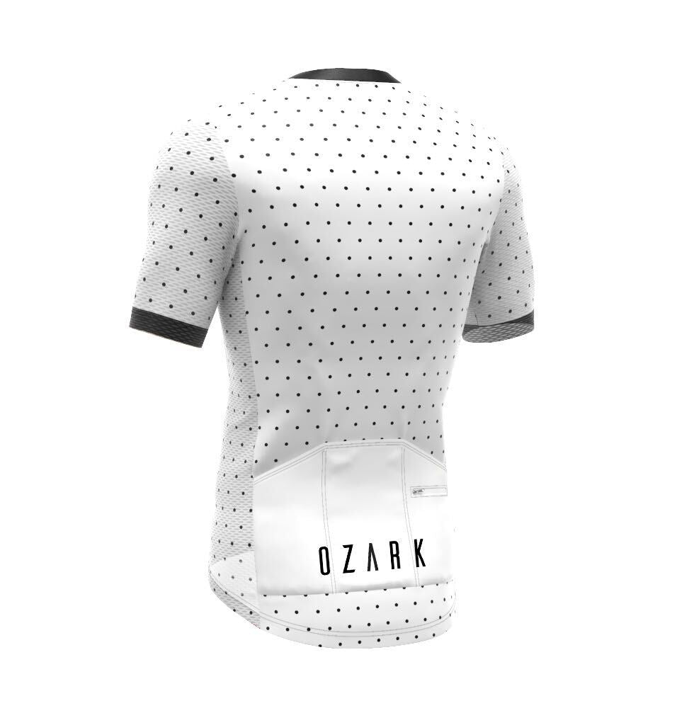 Men's Jersey - White Polka Dot - UrbanCycling.com