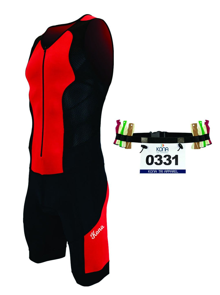 Men's Kona II Triathlon Race Suit with BONUS Race Belt - UrbanCycling.com