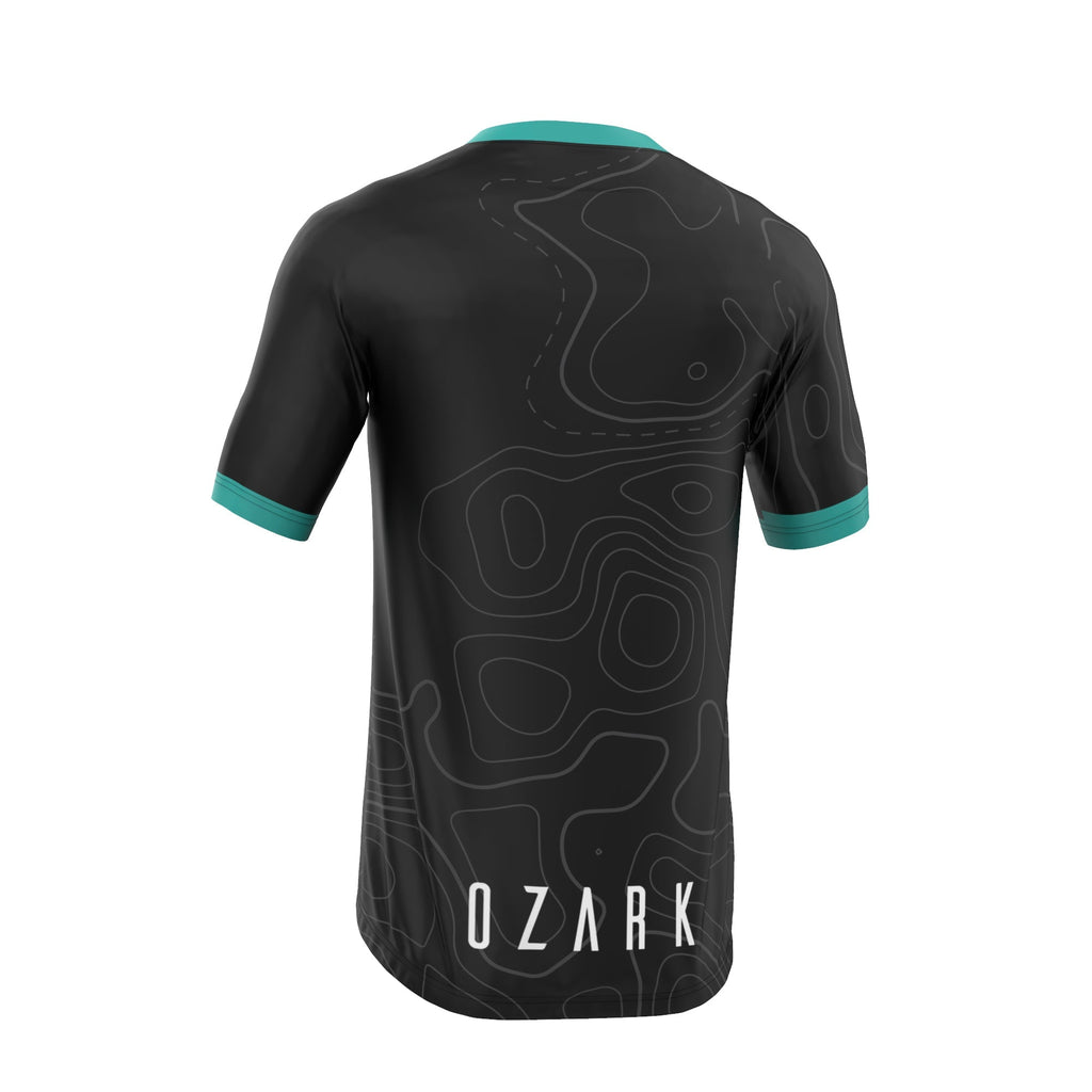 Men's MTB Short Sleeve Jersey - Black Topography - UrbanCycling.com