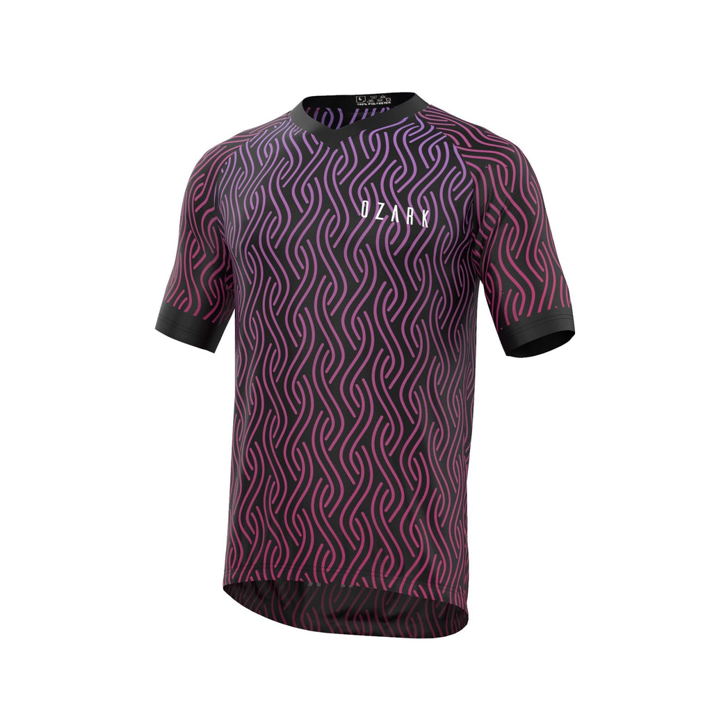 Men's MTB Short Sleeve Jersey - Purple Twist - UrbanCycling.com