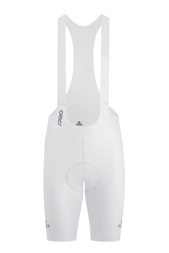Men's Seamless White Pro Cycling Bib Shorts - UrbanCycling.com