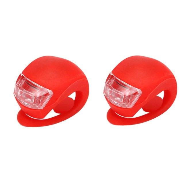 Mini Silicone Bicycle Front Rear Light Set 3 Modes Waterproof Mountain Road Bike Cycling Headlight Tail Warning Lamp Front And Rear Silicone LED Bike Headlight And Taillight Waterproof And Safety Road Mountain Bike Lights - UrbanCycling.com