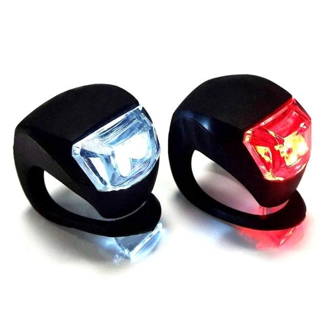 Mini Silicone Bicycle Front Rear Light Set 3 Modes Waterproof Mountain Road Bike Cycling Headlight Tail Warning Lamp Front And Rear Silicone LED Bike Headlight And Taillight Waterproof And Safety Road Mountain Bike Lights - UrbanCycling.com