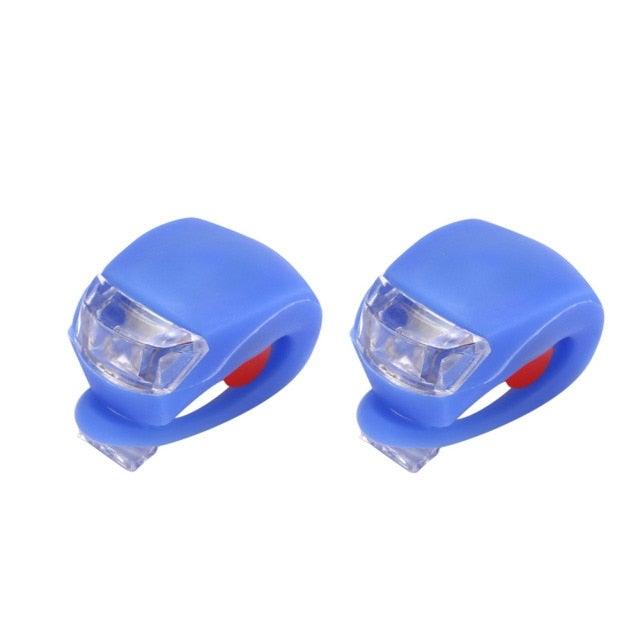 Mini Silicone Bicycle Front Rear Light Set 3 Modes Waterproof Mountain Road Bike Cycling Headlight Tail Warning Lamp Front And Rear Silicone LED Bike Headlight And Taillight Waterproof And Safety Road Mountain Bike Lights - UrbanCycling.com