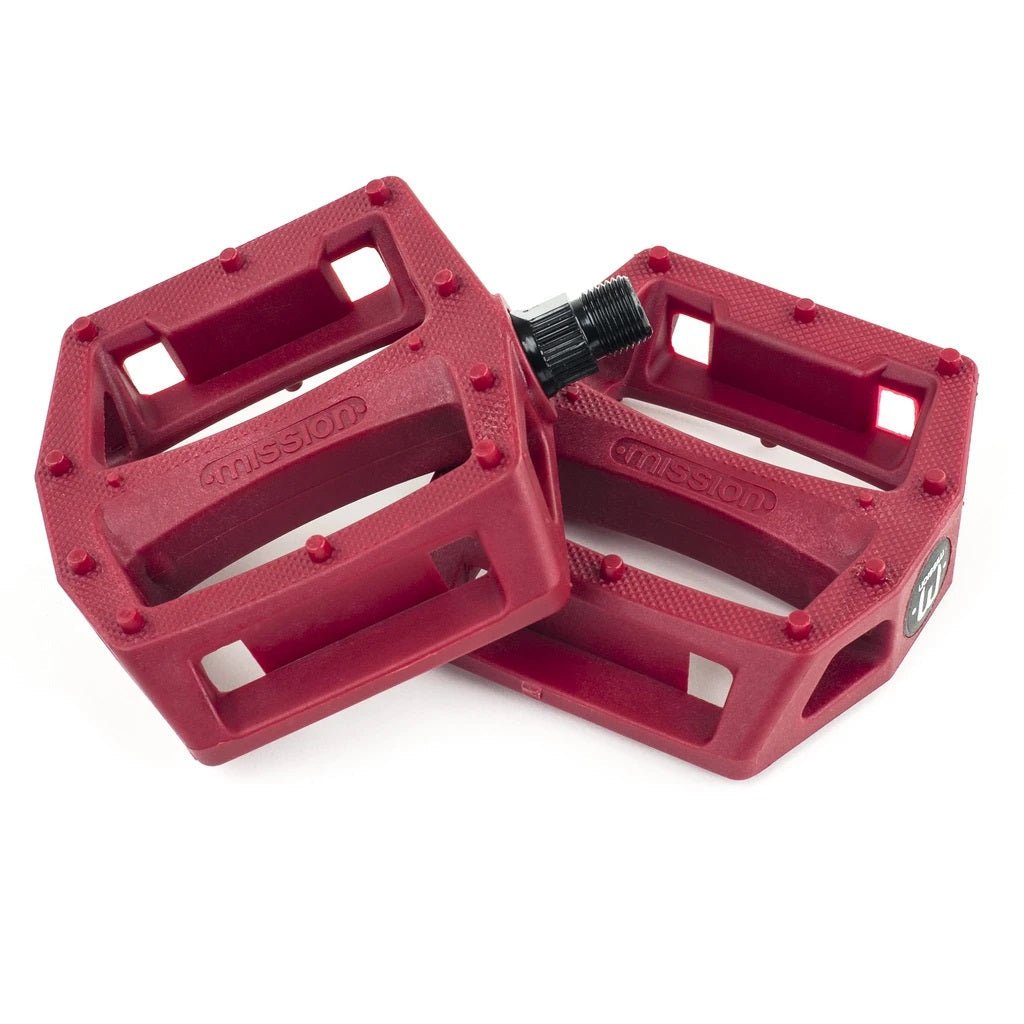 Mission BMX Impulse PC Pedals - Red - UrbanCycling.com
