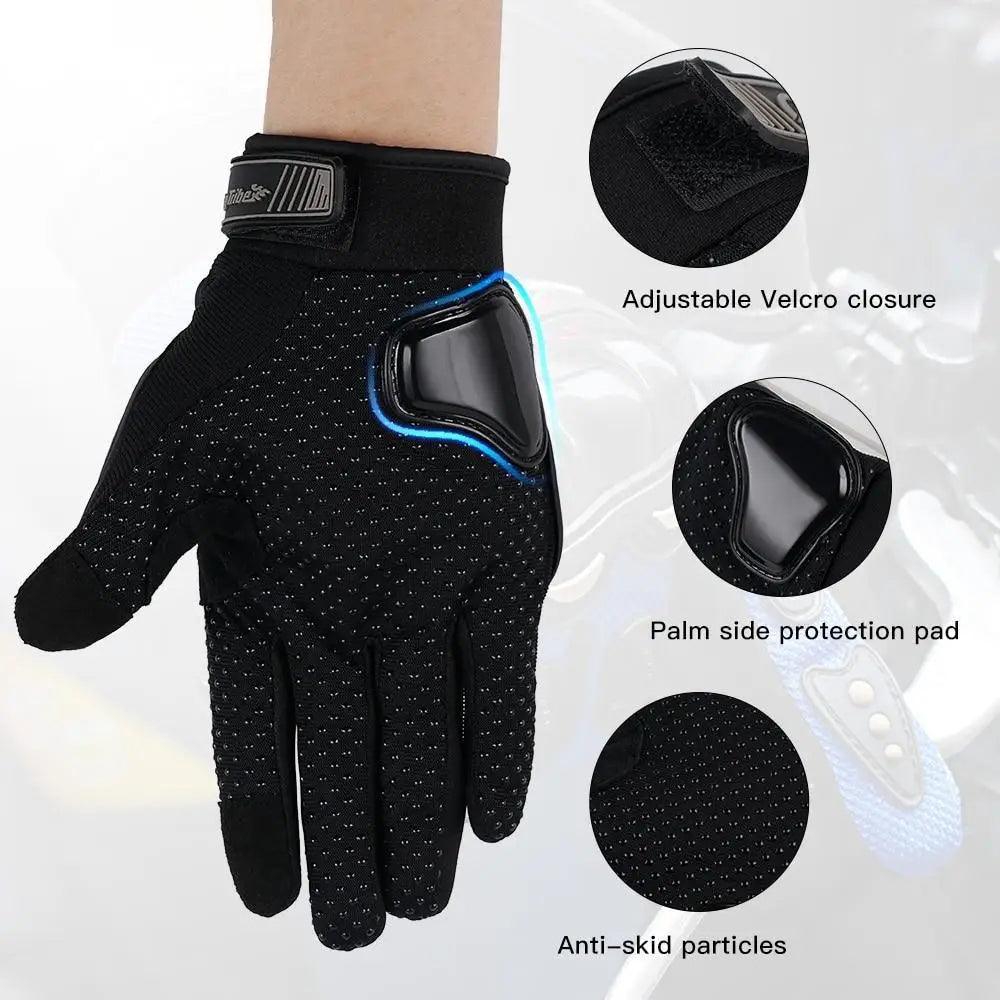 Motorcycle Breathable Glove Strong PVC Touch Screen Full Finger Motorbike Racing Riding Bicycle Summer Gloves - UrbanCycling.com