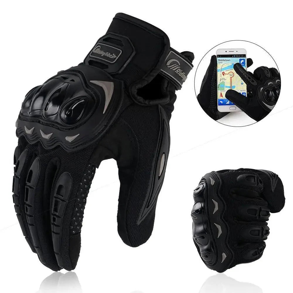 Motorcycle Breathable Glove Strong PVC Touch Screen Full Finger Motorbike Racing Riding Bicycle Summer Gloves - UrbanCycling.com