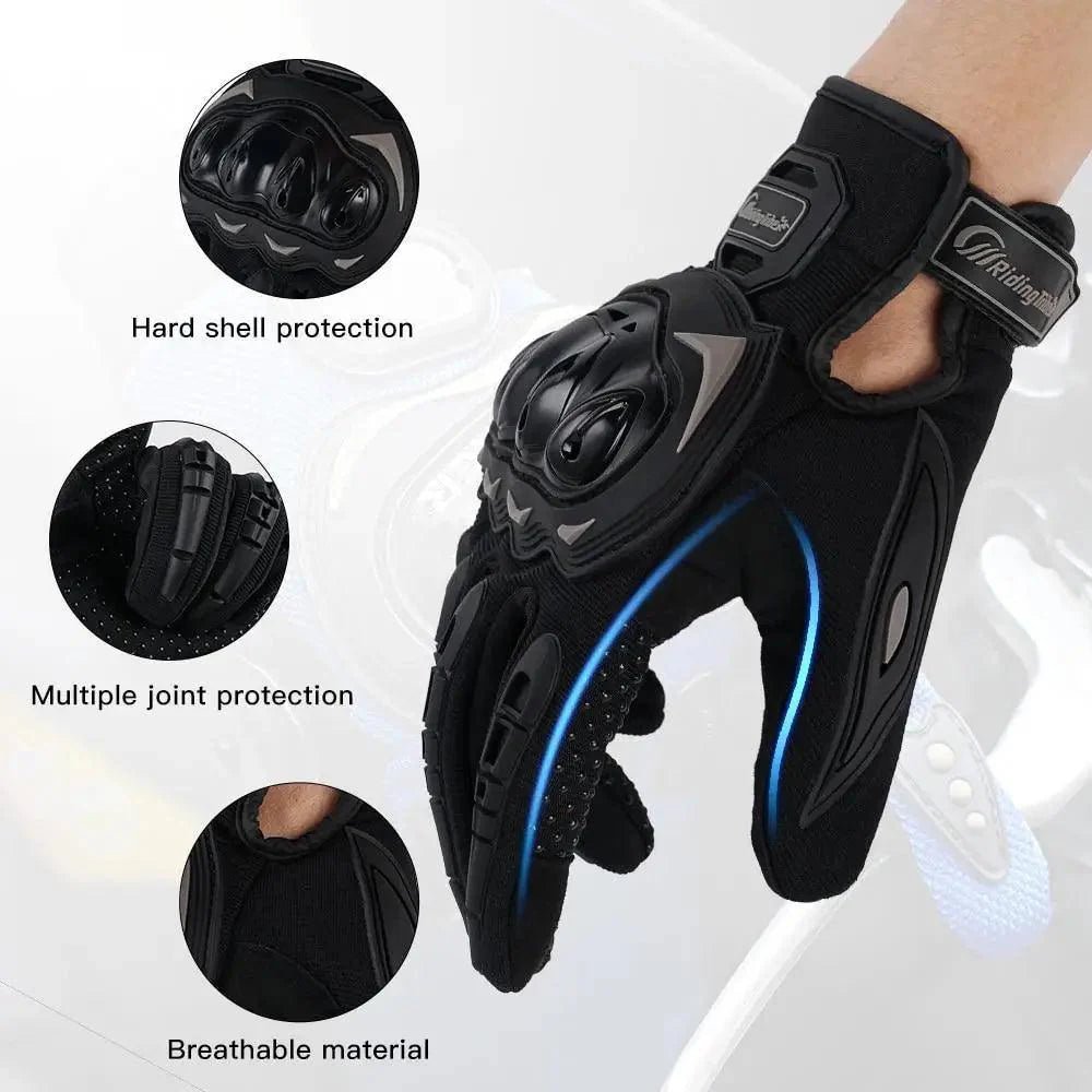 Motorcycle Breathable Glove Strong PVC Touch Screen Full Finger Motorbike Racing Riding Bicycle Summer Gloves - UrbanCycling.com