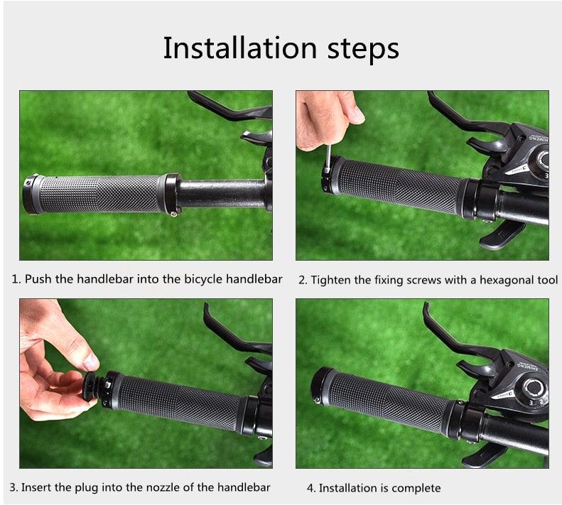 Mountain Bicycle Grips Handlebar Road Bike Cycling Handlebar Grip Cover Anti - Skid Soft Rubber Handle Grip Bar Double Lock On Bicycle Handle Bar Soft And Comfortable Rubber Handle Suitable For Bicycle - UrbanCycling.com