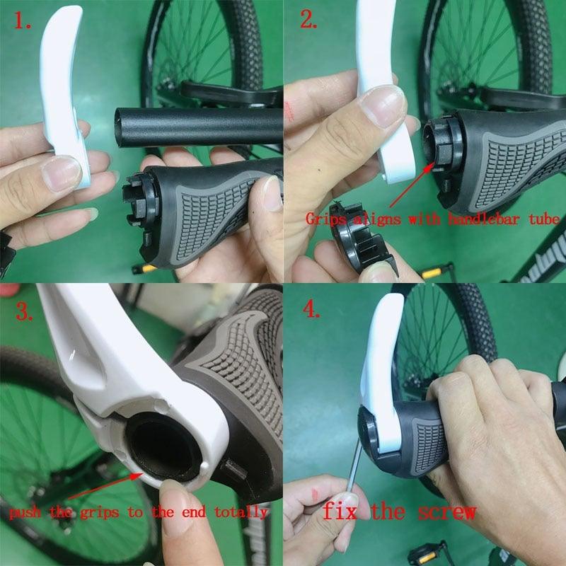 Mountain Bike Grips Handlebar Grips Handle Bar End Ergonomic Bicycle Handlebar Grips Comfort Bicycle Bar Grip Non - Slip Rubber Anti - Slip Designed For Handlebars Ergonomic Lock - on Bicycle Handlebar Grips - UrbanCycling.com