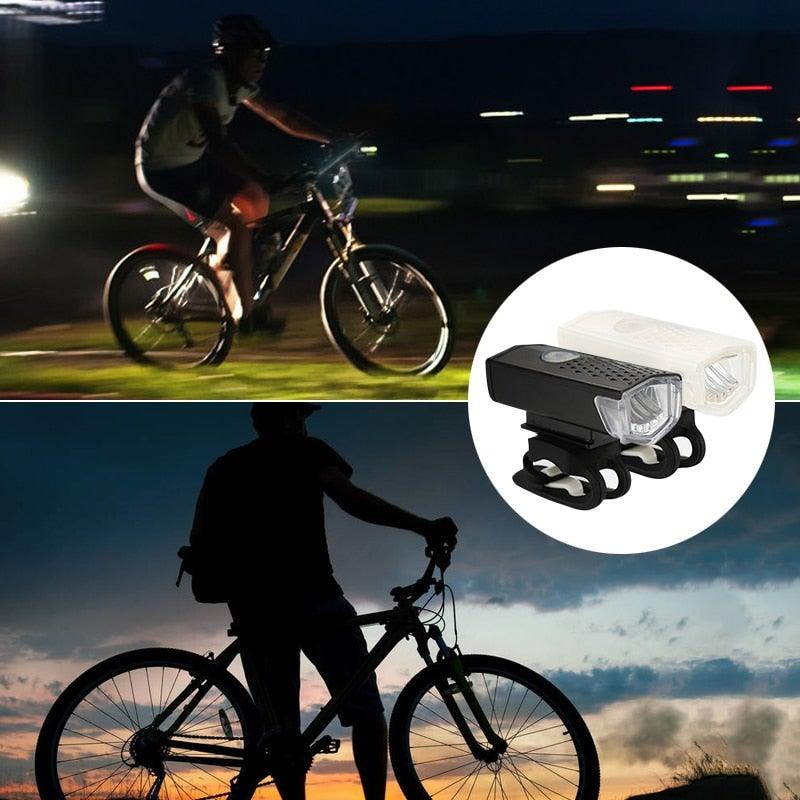 Mountain Cycle Front Back Headlight Lamp Flashlight Cycle Light 300 Lumens 3 Modes Bike Bicycle Light Bicycle Lights Super Bright LED Bike Lights For Night Riding Bike Headlight With USB LED Rechargeable - UrbanCycling.com