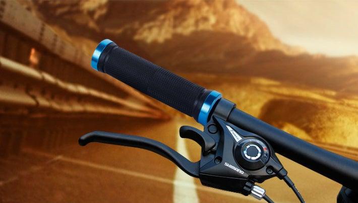 Mountain Road Cycling Bike Bicycle Handlebar Cover Grips Smooth Soft Rubber Anti - Slip Handle Double Lock On Locking Bicycle Grips Non - Slip Bike Handles Grip For Kids Bike Non - Slip Rubber Mushroom Grips For Scooter - UrbanCycling.com