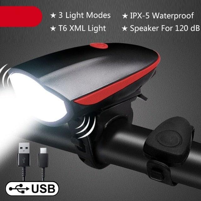 Multifunction Bicycle Light Ultra Bright With Electric 130dB Horn Bicycle Bell Bike Light Rainproof LED Bike Tail Light 2 Pack Bright Bicycle Rear Cycling Safety Flashlight Light Mode Options High Intensity Led Rear Light Fits On Any Bike - UrbanCycling.com