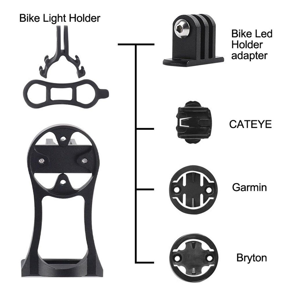 Multifunctional Bike Light Headlight Holder Powerful Flashlight USB Charging LED Bicycle Front Light 5 Light Modes Powerful Waterproof Bicycle Light Easy To Mount Fits All Bicycles 1800 Lumens - UrbanCycling.com