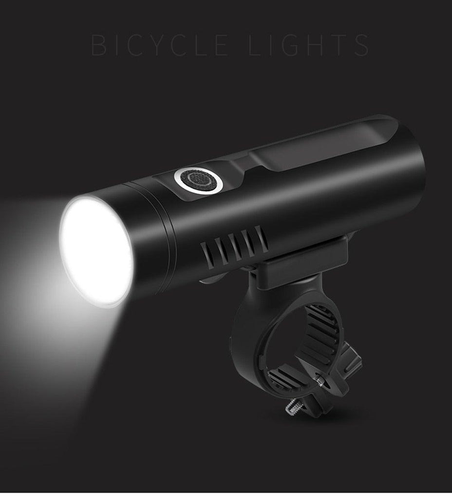 Multifunctional Bike Light Headlight Holder Powerful Flashlight USB Charging LED Bicycle Front Light 5 Light Modes Powerful Waterproof Bicycle Light Easy To Mount Fits All Bicycles 1800 Lumens - UrbanCycling.com