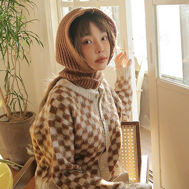 New Balaclava Party Mask Hat Caps For Skiing Bicycle Cycling Outdoor Unisex Keep Warm Sports Beanies Knitted Headgear Face Hooded Cowl Neckerchief with Drawstring Soft Balaclava Pullover Knitted Beanie for Adults Men Women Ski Caps - UrbanCycling.com