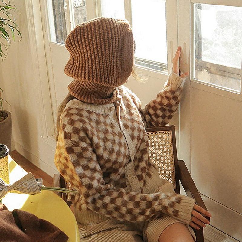 New Balaclava Party Mask Hat Caps For Skiing Bicycle Cycling Outdoor Unisex Keep Warm Sports Beanies Knitted Headgear Face Hooded Cowl Neckerchief with Drawstring Soft Balaclava Pullover Knitted Beanie for Adults Men Women Ski Caps - UrbanCycling.com