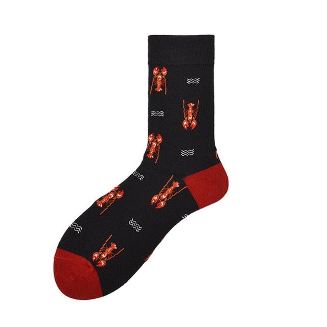 New Fashion Socks Shark Dinosaur Tiger Bear Dog Pattern Long Tube Happy Novelty Skateboarding Cycling Leisure Fun Unisex Crew Socks For Men And Women - UrbanCycling.com