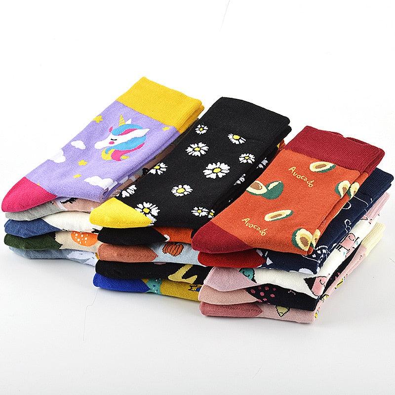 New Fashion Socks Shark Dinosaur Tiger Bear Dog Pattern Long Tube Happy Novelty Skateboarding Cycling Leisure Fun Unisex Crew Socks For Men And Women - UrbanCycling.com