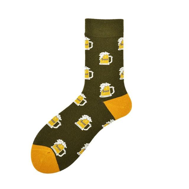 New Fashion Socks Shark Dinosaur Tiger Bear Dog Pattern Long Tube Happy Novelty Skateboarding Cycling Leisure Fun Unisex Crew Socks For Men And Women - UrbanCycling.com