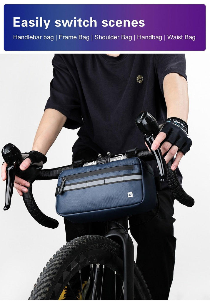 New Handlebar Bag Bicycle Bags Frame Pannier Bag Waterproof Multifunction Portable Shoulder Bag Bike Accessories Multifunction Bike Handlebar Bag Front Bicycle Frame Bag Waterproof Shoulder Bag Handbag Waist Bag - UrbanCycling.com