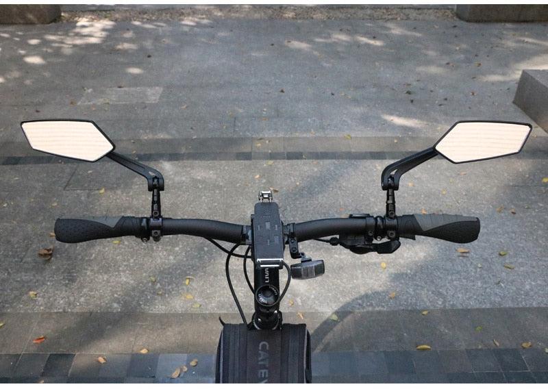 New Scratch Resistant Glass Lens Rear View Mirror Bike Cycling Clear Wide Range Back Sight Rearview Reflector Adjustable Handlebar Rotatable Bicycle Rear View Glass Mirror Wide Angle Acrylic Safety Mirror New Scratch Resistant Glass Lens - UrbanCycling.com