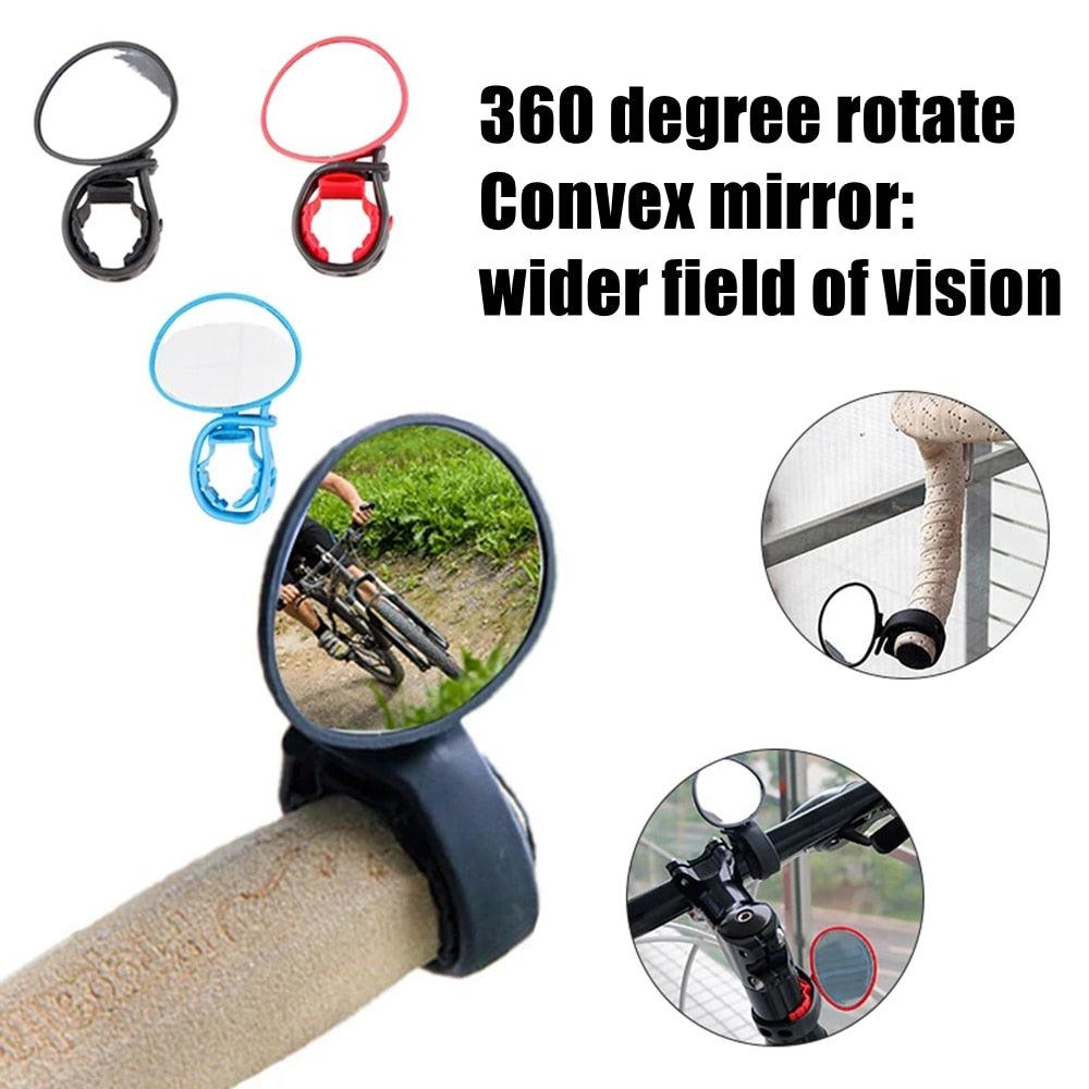 New Universal Bicycle Mirror Handlebar Rearview Mirror Rotate Wide - Angle Road Bike Cycling Accessories Rotatable Rear View Mirrors Handlebar Mounted Glass Mirror Universal Rearview Mirror For Mountain Bike And Road Bike - UrbanCycling.com