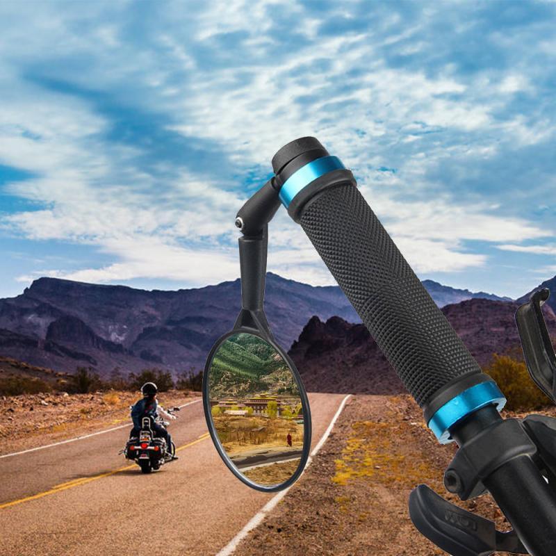 New Universal Rotate Bike Rearview Mirror Unique Bicycle Handlebar Mounted Convex Rear View Mirror Adjustable Full Rotatable Rearview Bicycle Mirrors Wide Angle Acrylic Convex Cycling Safety Mirror For Road Bike - UrbanCycling.com