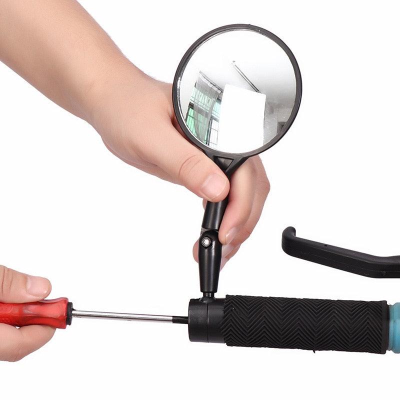 New Universal Rotate Bike Rearview Mirror Unique Bicycle Handlebar Mounted Convex Rear View Mirror Adjustable Full Rotatable Rearview Bicycle Mirrors Wide Angle Acrylic Convex Cycling Safety Mirror For Road Bike - UrbanCycling.com