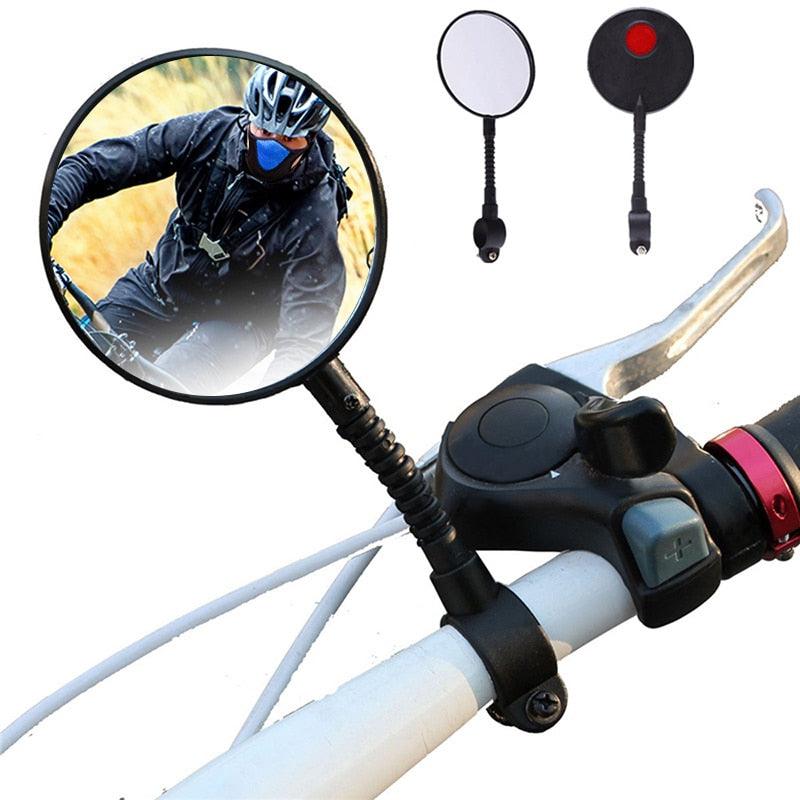 New Universal Rotate Bike Rearview Mirror Unique Bicycle Handlebar Mounted Convex Rear View Mirror Adjustable Full Rotatable Rearview Bicycle Mirrors Wide Angle Acrylic Convex Cycling Safety Mirror For Road Bike - UrbanCycling.com