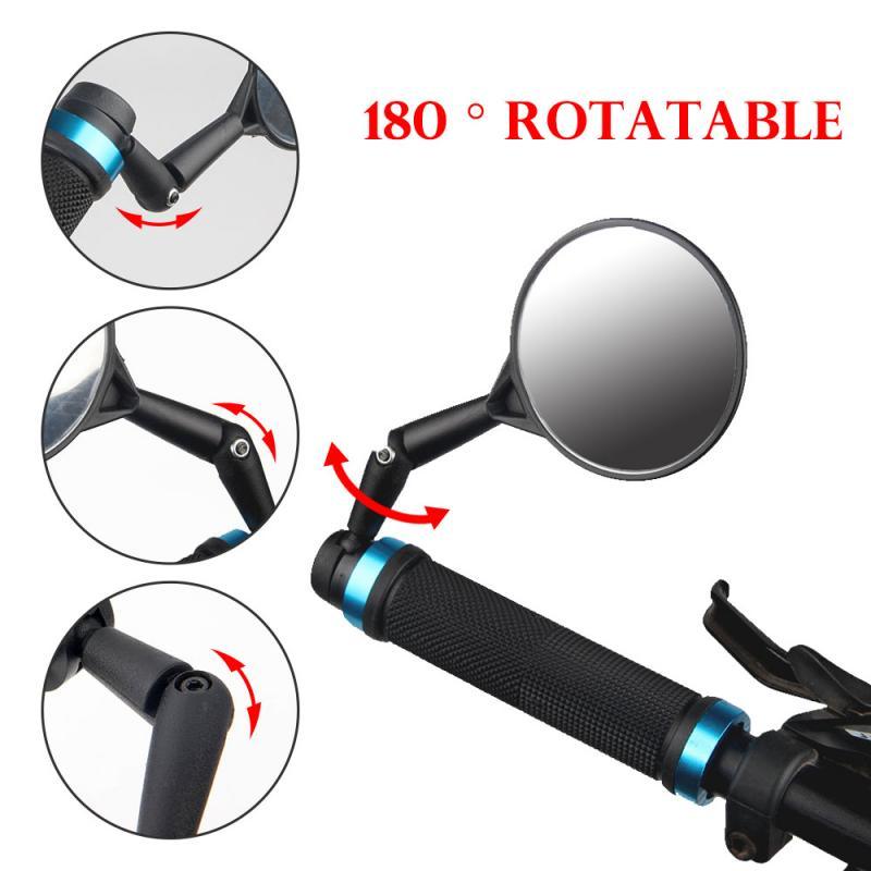 New Universal Rotate Bike Rearview Mirror Unique Bicycle Handlebar Mounted Convex Rear View Mirror Adjustable Full Rotatable Rearview Bicycle Mirrors Wide Angle Acrylic Convex Cycling Safety Mirror For Road Bike - UrbanCycling.com