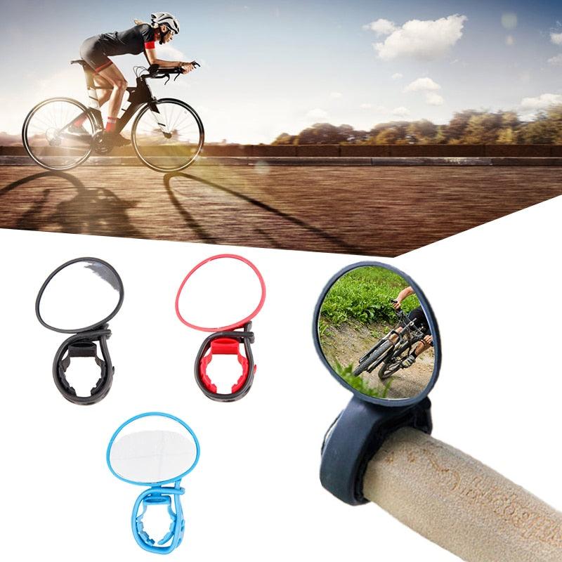 New Universal Rotate Bike Rearview Mirror Unique Bicycle Handlebar Mounted Convex Rear View Mirror Adjustable Full Rotatable Rearview Bicycle Mirrors Wide Angle Acrylic Convex Cycling Safety Mirror For Road Bike - UrbanCycling.com