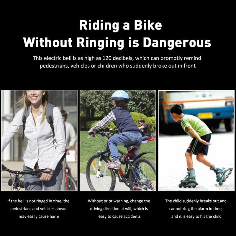New USB Rechargeable Battery Bicycle Bell 120db Waterproof Cycling Bike Bells Electric Horn Mini Portable Cycling Handlebar Bell Electra Bike Bell Electric Cycling Bells Horn Loud Bicycle Horns Water - Resistant Sound Modes Bike Bells - UrbanCycling.com