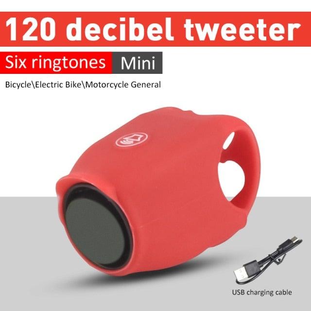 New USB Rechargeable Battery Bicycle Bell 120db Waterproof Cycling Bike Bells Electric Horn Mini Portable Cycling Handlebar Bell Electra Bike Bell Electric Cycling Bells Horn Loud Bicycle Horns Water - Resistant Sound Modes Bike Bells - UrbanCycling.com