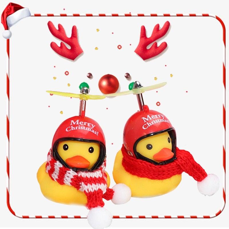 Normal Airscrew Helmet Standing Duck Broken Wind Small Yellow Duck Bike Motor Riding Cycling Lights Bicycle Accessories Rubber Yellow Duck Toy Bike Ornaments Yellow Duck With Proper Helmet Cool Decorations - UrbanCycling.com