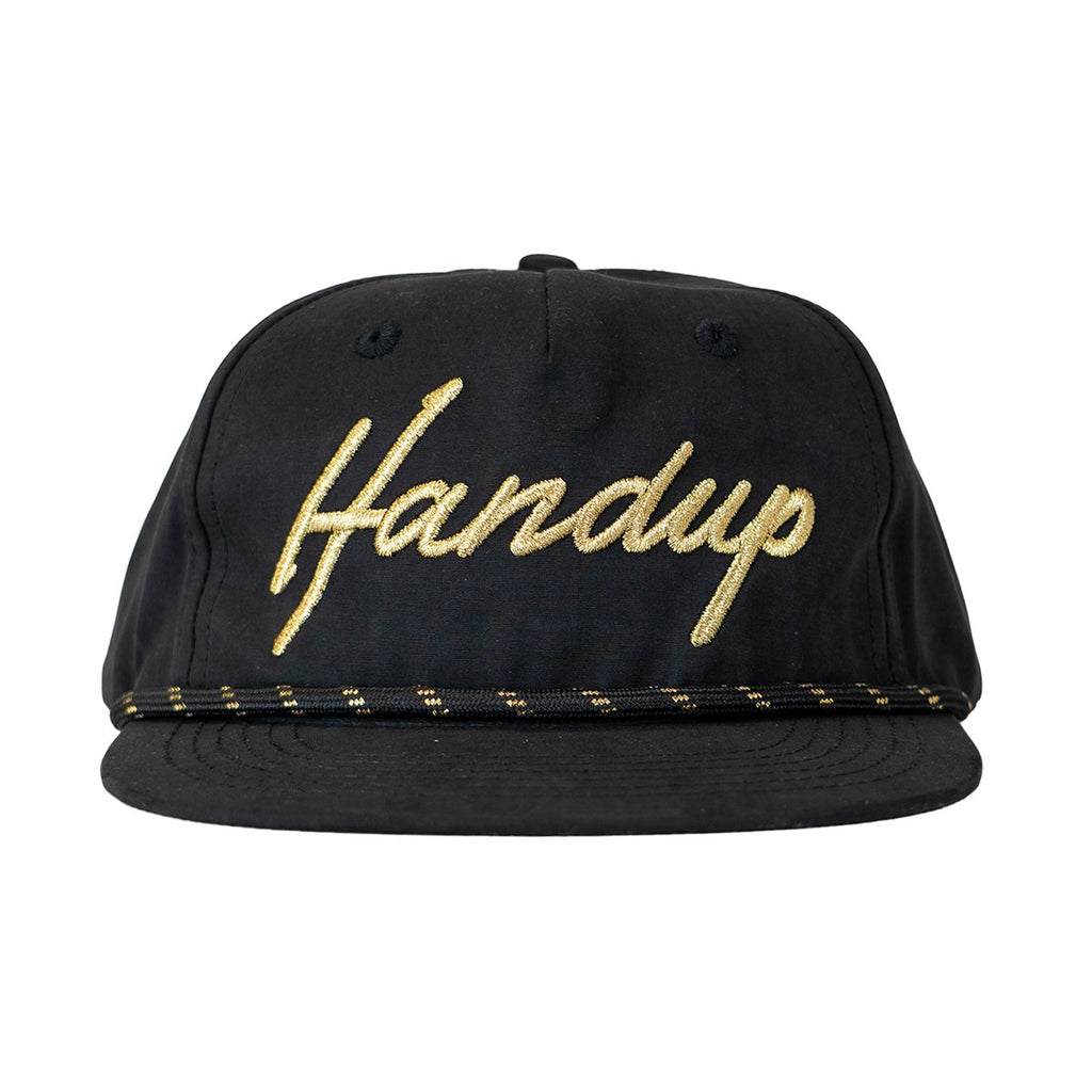 Pinch Front Rope Hat - Gold Script - UrbanCycling.com