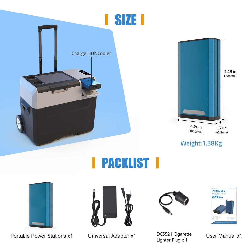 Portable Power Station Battery 193Wh - UrbanCycling.com