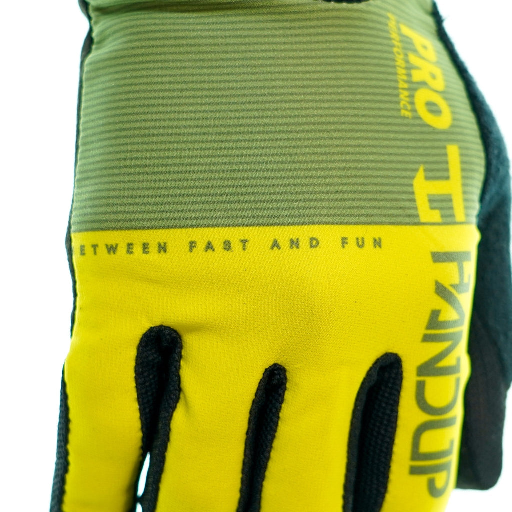 Pro Performance Glove - Olive/ Hi Viz Yellow - UrbanCycling.com