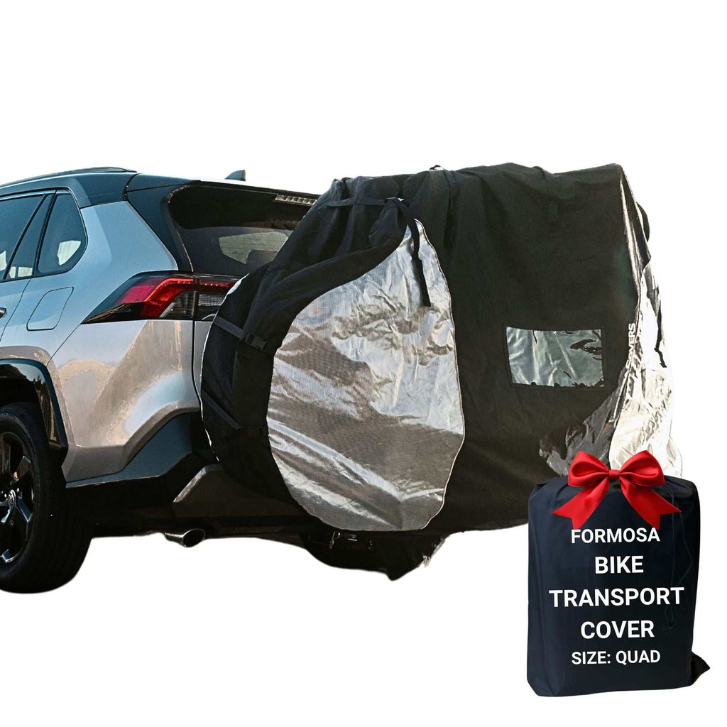 Quad Bike Rack Cover For Transport (Fits 3 - 4 Bikes) Extra Large Translucent Ends - UrbanCycling.com