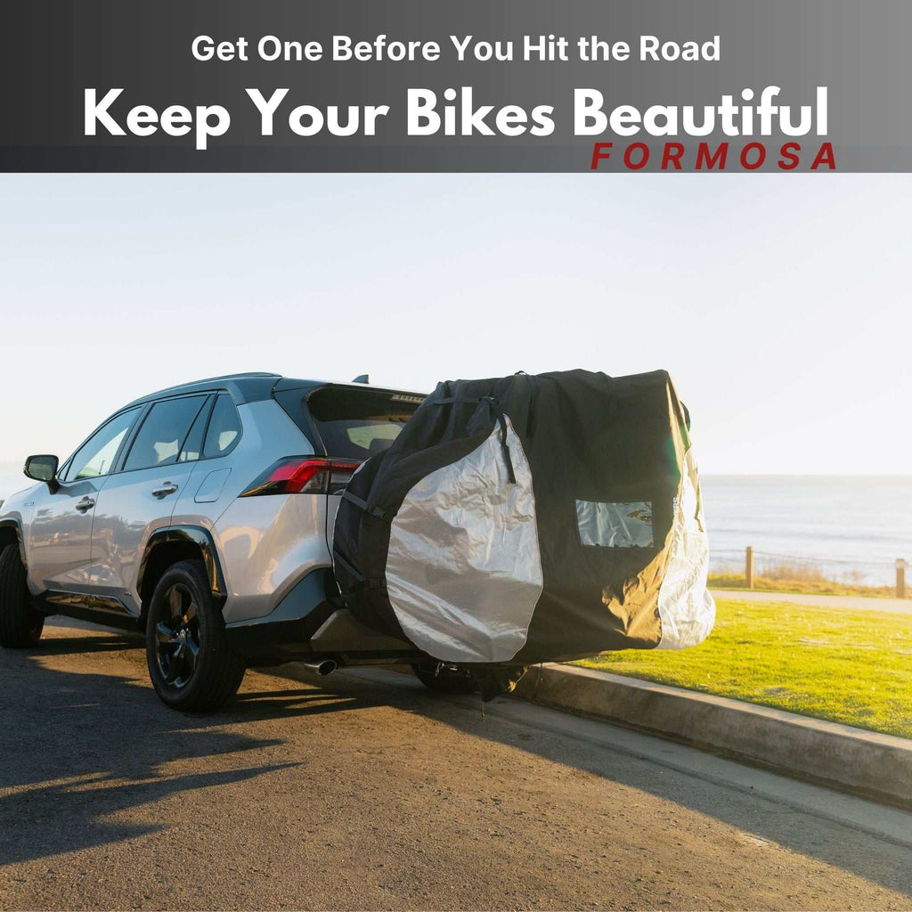 Quad Bike Rack Cover For Transport (Fits 3 - 4 Bikes) Extra Large Translucent Ends - UrbanCycling.com
